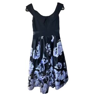 XSCAPE Women's Off-the-shoulder Floral Fit & Flare Dress‎ Size 4 Elegant